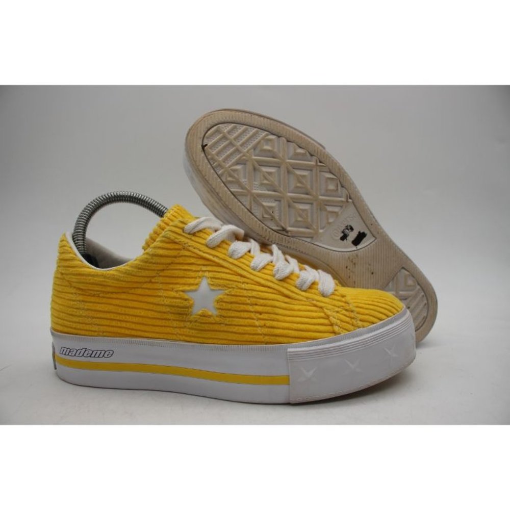 Converse x Mademe One Star Women's Size 6.5 Bright Yellow Platforms Lace Up